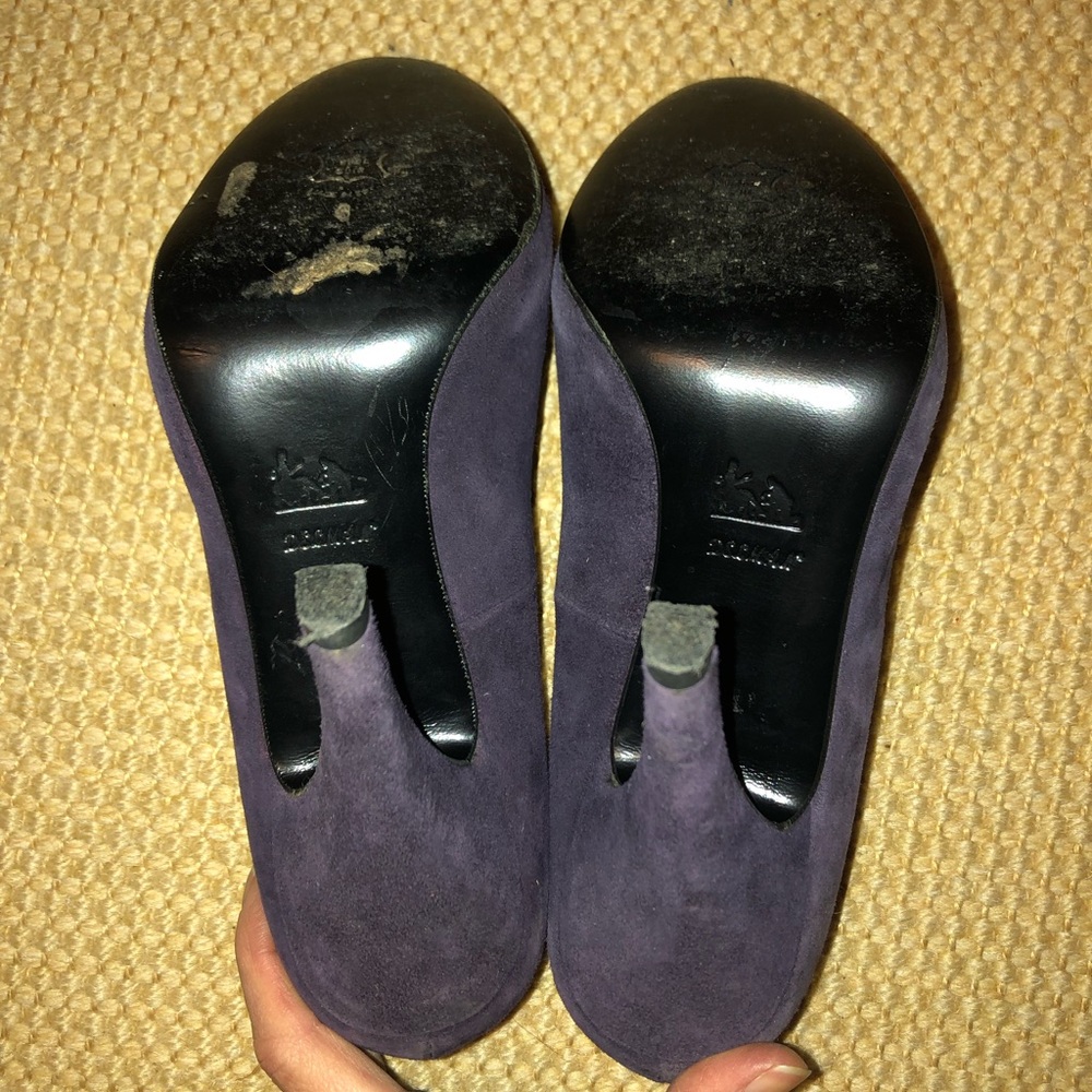 Delman purple suede heels - Picture 6 of 8
